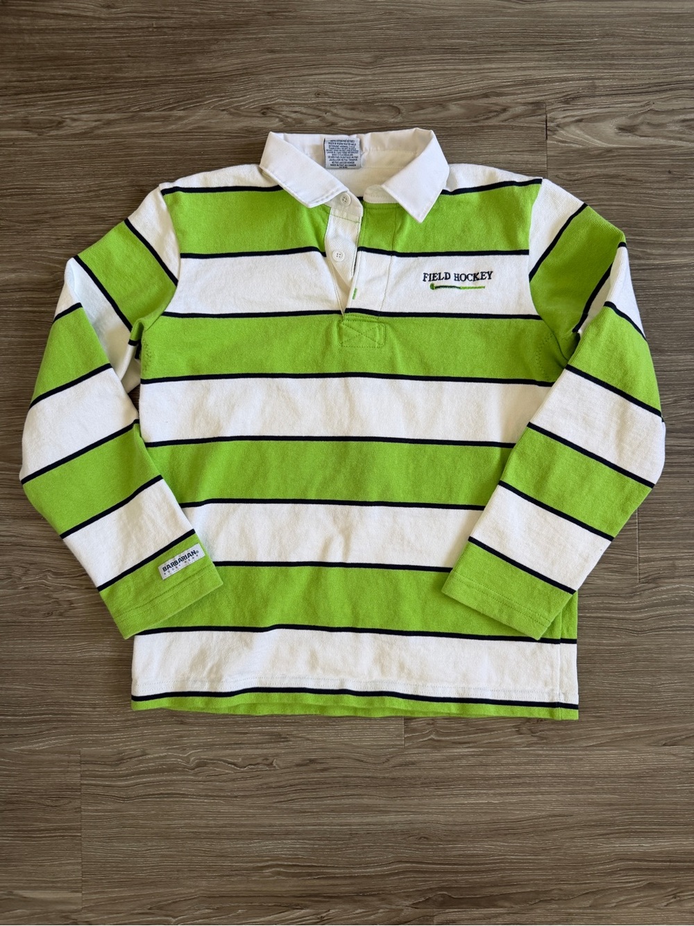 Vintage • 90s Barbarian Rugby Shirt • Field Hockey Embroidery • Ladies Large